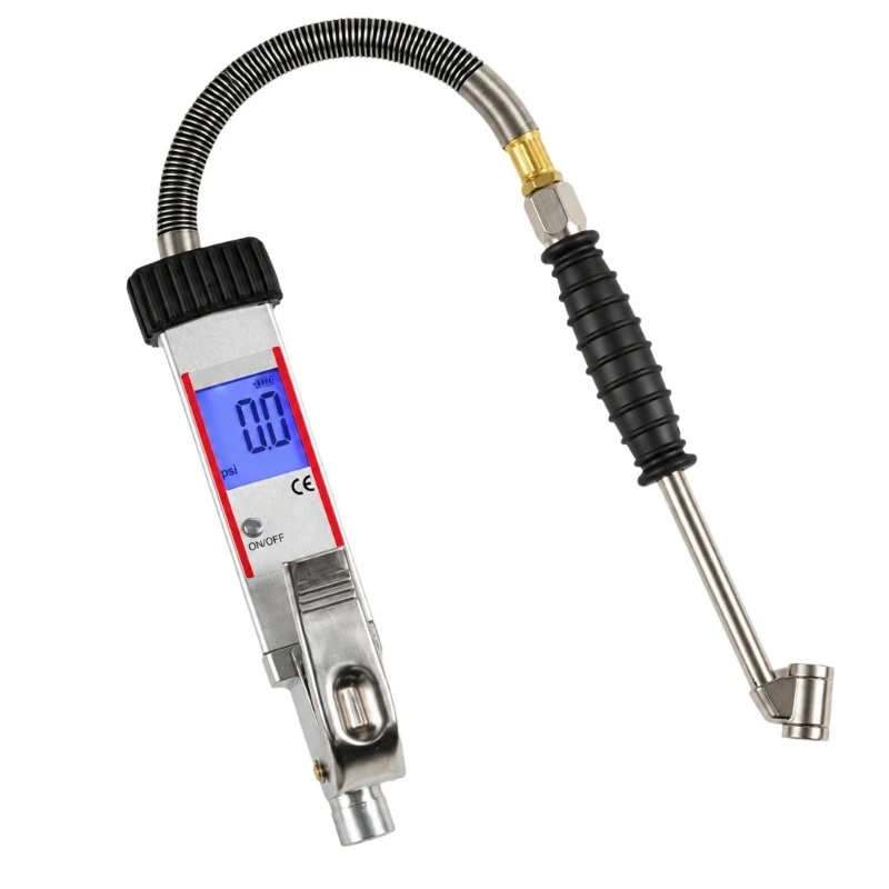 Aluminum Alloy Tire Inflator with Pressure Gauge for Routine Vehicle Checks