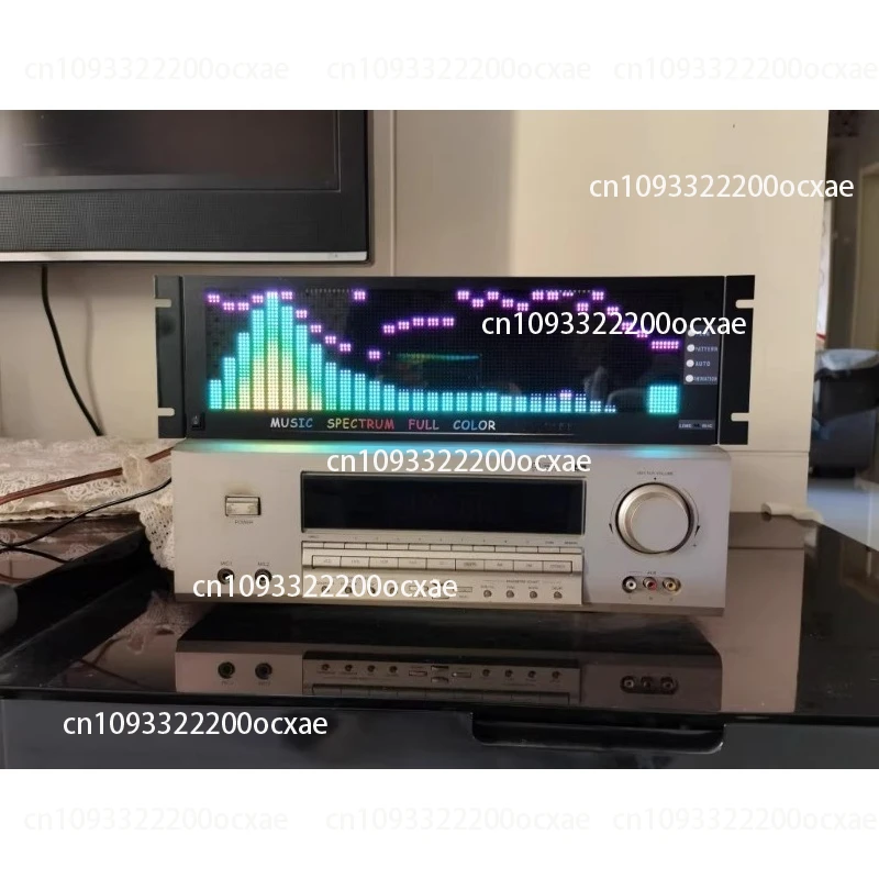 2U 3U Rack RGB Musik Spektrum Fernbedienung Sprachsteuerung Line Control Animation Uhr Vollfarbe LED128X32