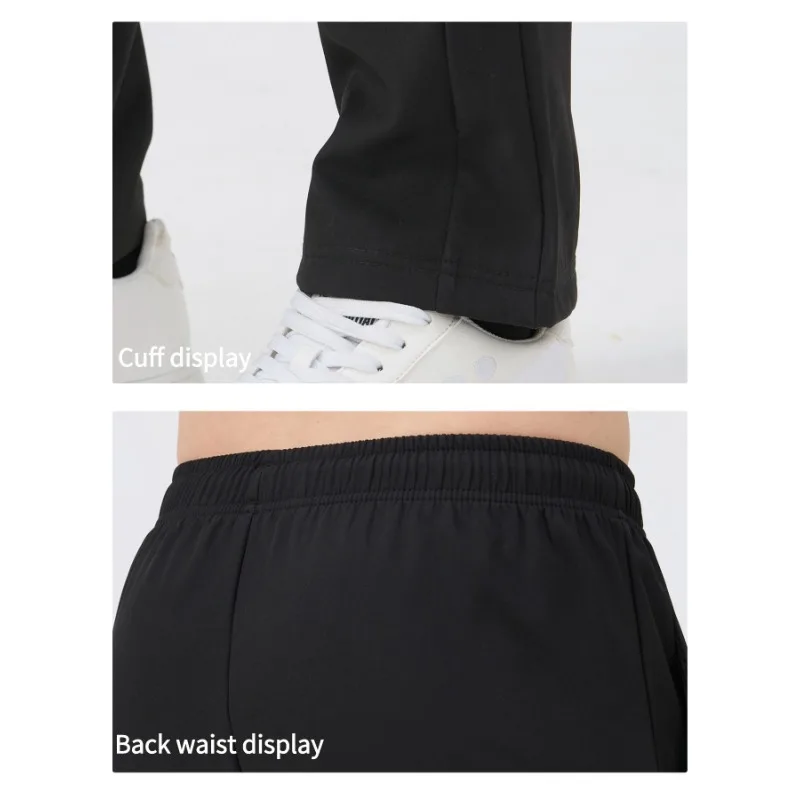 Calça masculina de cor sólida elástica de cintura alta casual com bolso reto