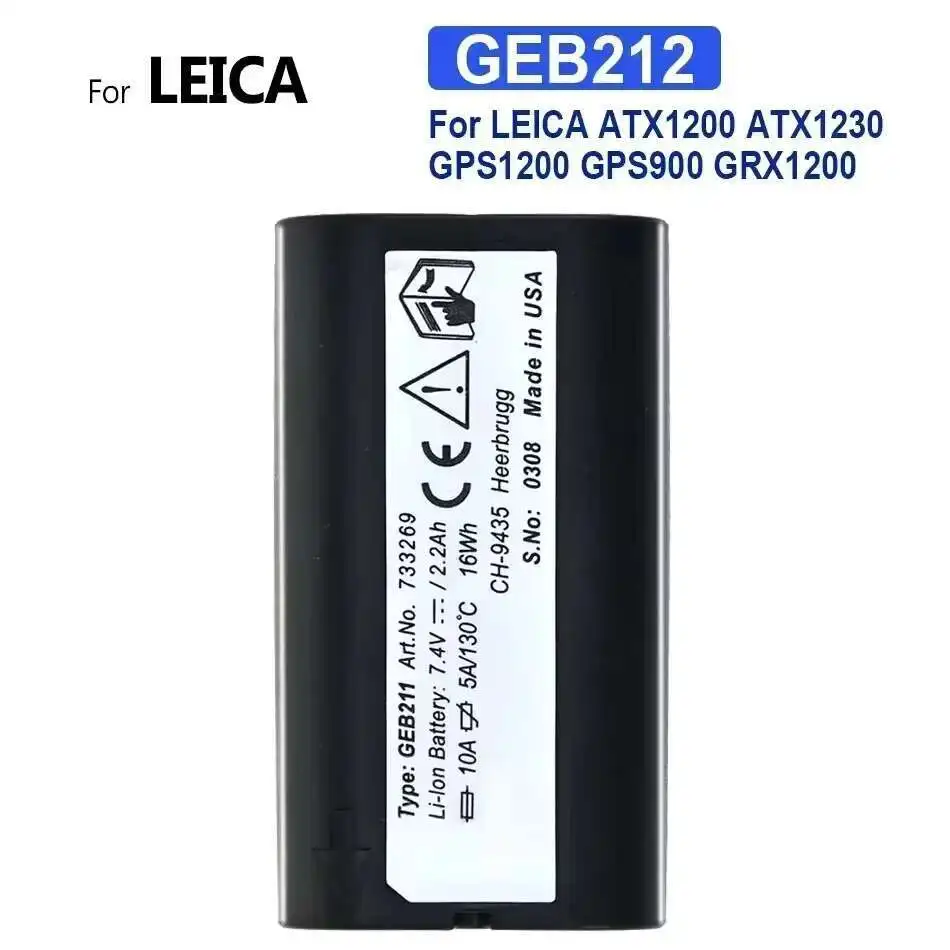

Total Station Battery For LEICA GEB212 ATX1200 ATX1230 GPS1200 GPS900 GRX1200 Eco-Friendly Rechargeable