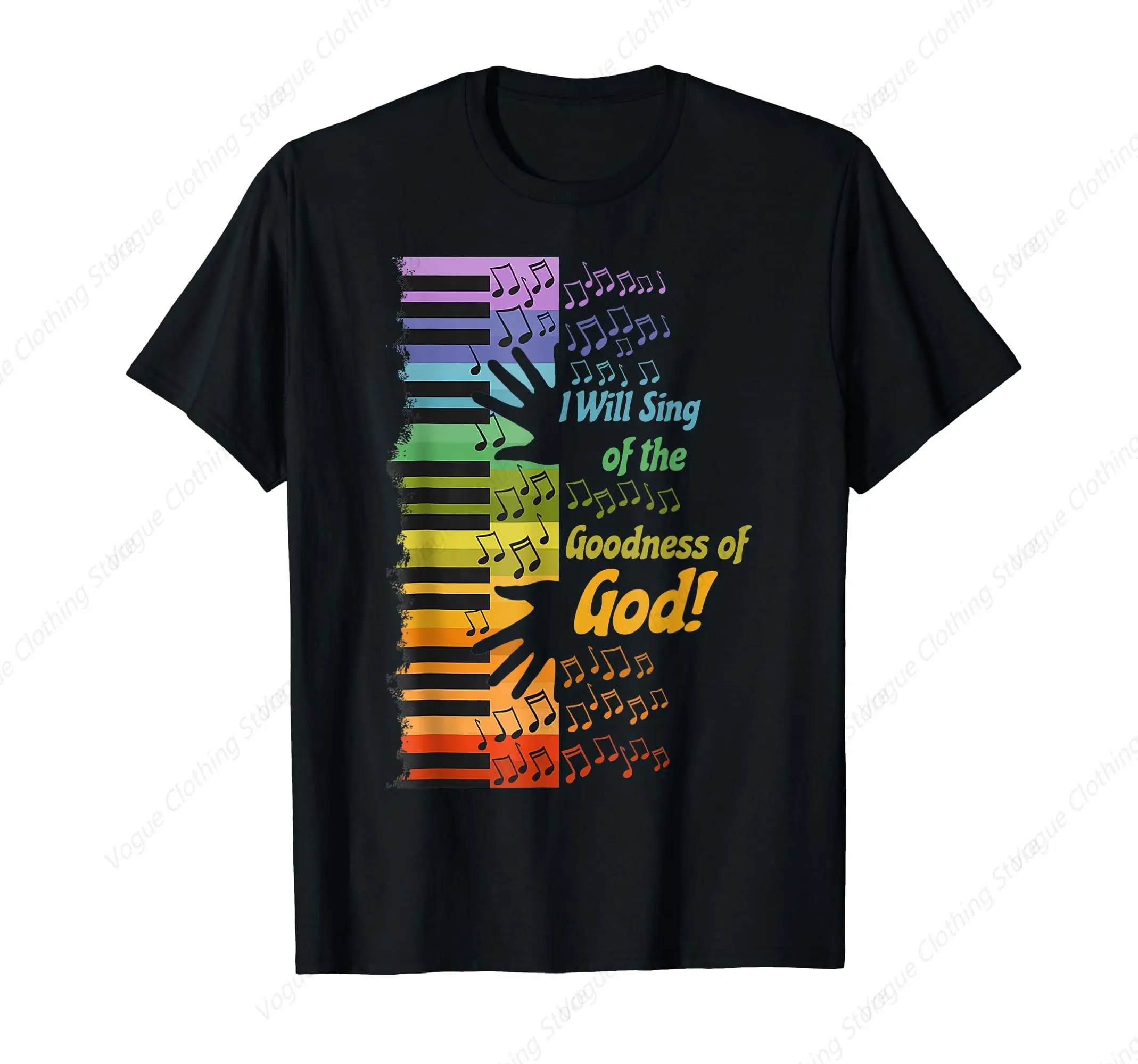 I Will Sing Of The Goodness Of God Jesus Christian T-Shirt Graphic Short Sleeve Daily Comfortable Tee