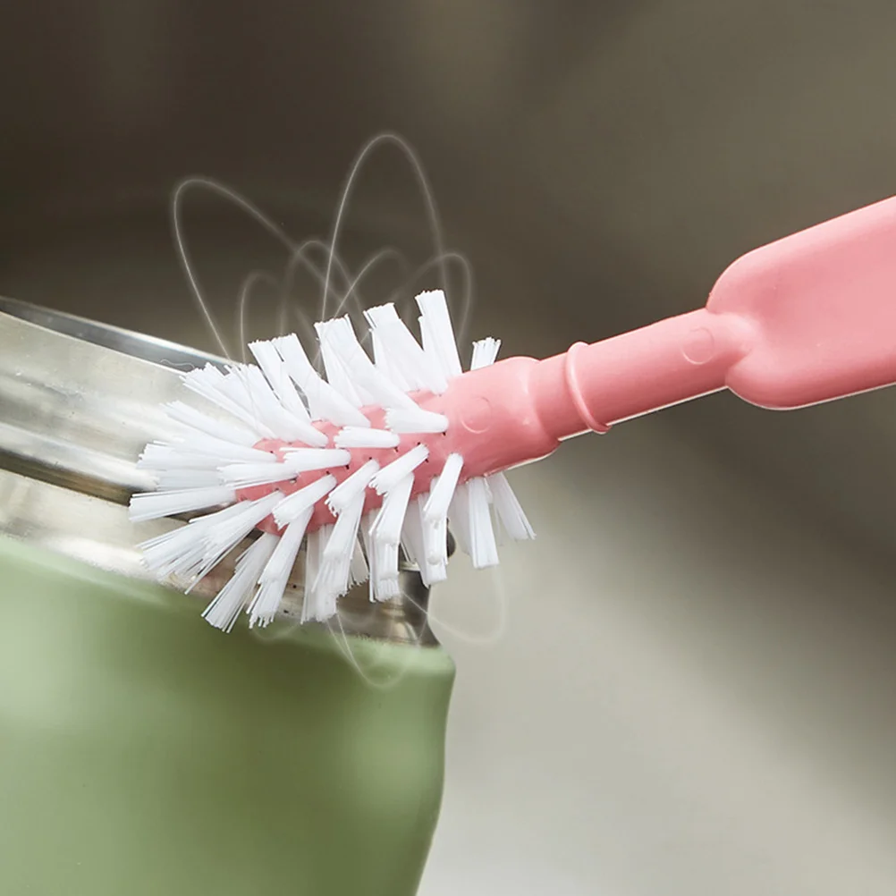 

1 Set Bottle Cleaning Set Straw Water Bottle Cup Cleaner Bendable Straw Brush Hangable Design Abs Nylon Brush Kit For
