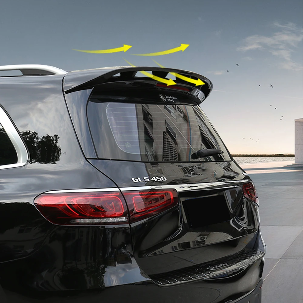 Suitable for Mercedes Benz 2020 20021 2022 2023 GLE GLS X167 W167 Spoiler High Quality ABS Top Wing Tail Auto Accessories