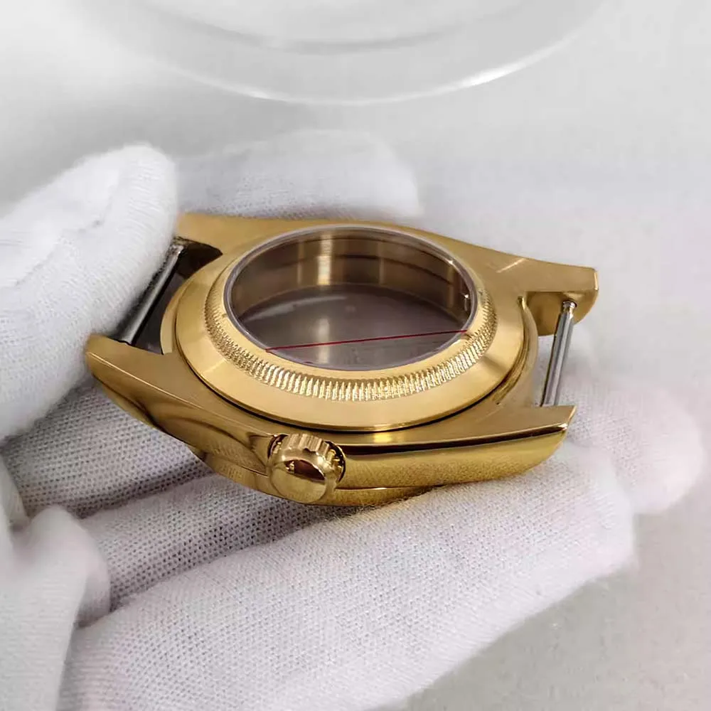 39MM Stainless Steel Vertical Bar Sapphire Crystal Case See-Throug Back Watch Box Shell Accessories for NH35/36/4R Movement