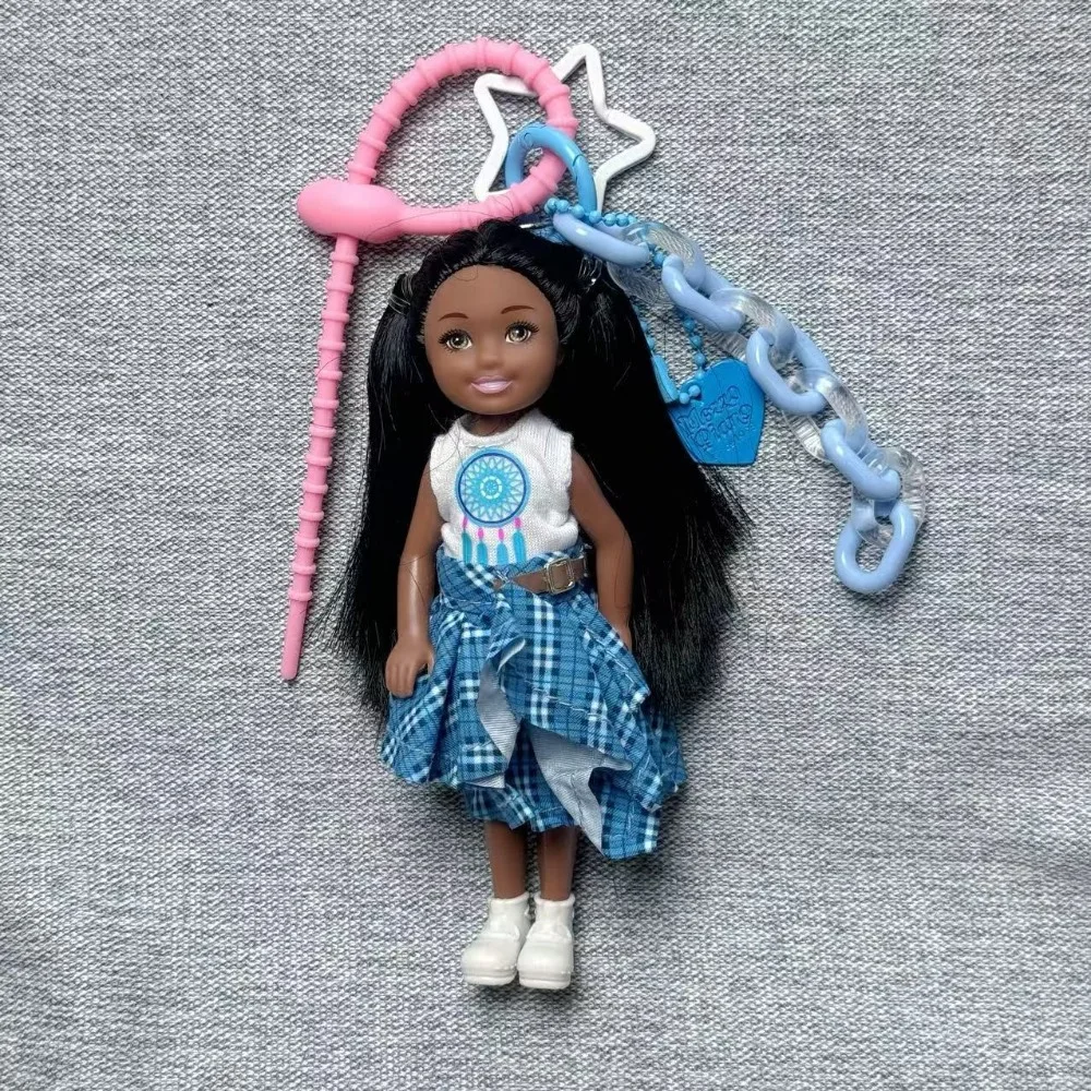 Princesa boneca pingente chaveiro mochila pendurado ornamento diy mudar roupas saco charme carro chaveiro saco decoração para boneca