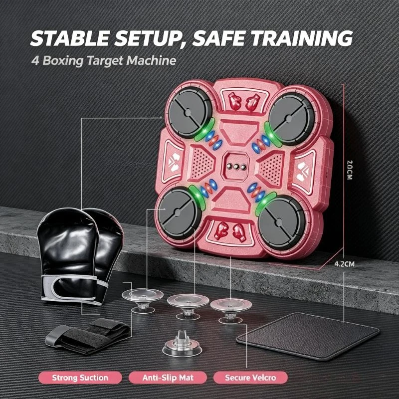 Reaction Training Home Entertainment Toy Electronic Boxing Wall Target Smart Music Punch Pad For Kid Indoor Leisure Activity