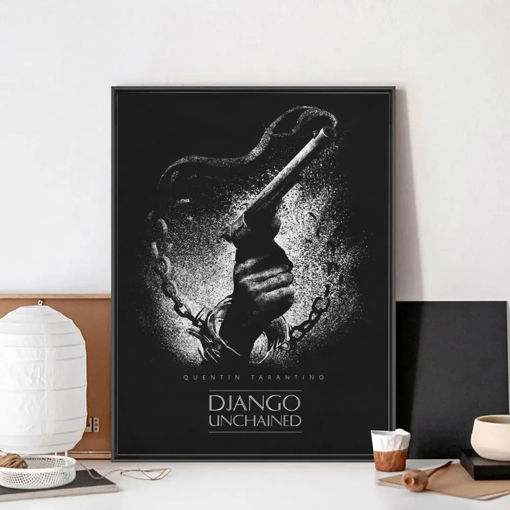 الفيلم الكلاسيكي جانغو غير مقيد المشارك الرجعية المشارك قماش اللوحة جدارية الحديثة غرفة المعيشة المنزلي غرفة نوم دراسة الفن الزخرفية #5