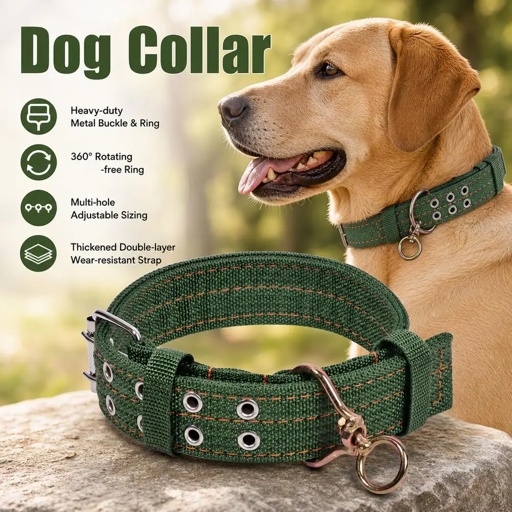 Robuste Hundehalsbänder, Nylon-Hundehalsband für kleine, mittelgroße und große Hunde, Teddy, Keji, Pitbull, Bulldogge, Beagle