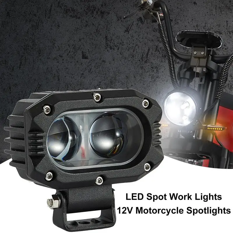 Motorcycle LED Fog Lights Adjustable Motorcycle LED Lights Sturdy Dustproof Shockproof Fog Lights For Agricultural Vehicles