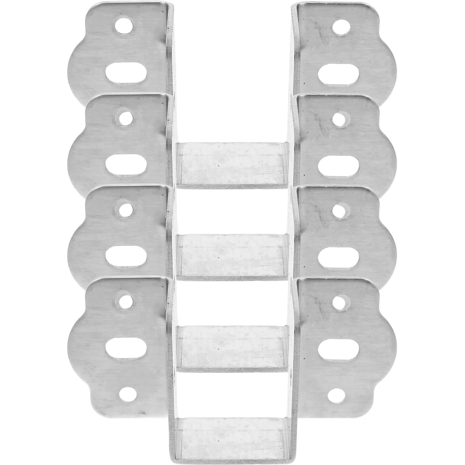 4Pcs U Shaped Bed Frame Brackets Heavy Duty Stainless Steel Support for Bunk Bed Headboard Frame Holder Center Beam Support
