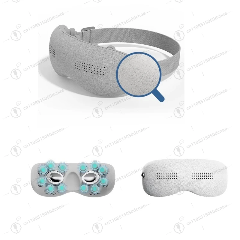 Eye Massager Dual Hot Cold Function, Bluetooth Vibration 5 Modes, 2000mAh Music Timer for Eye Relaxation