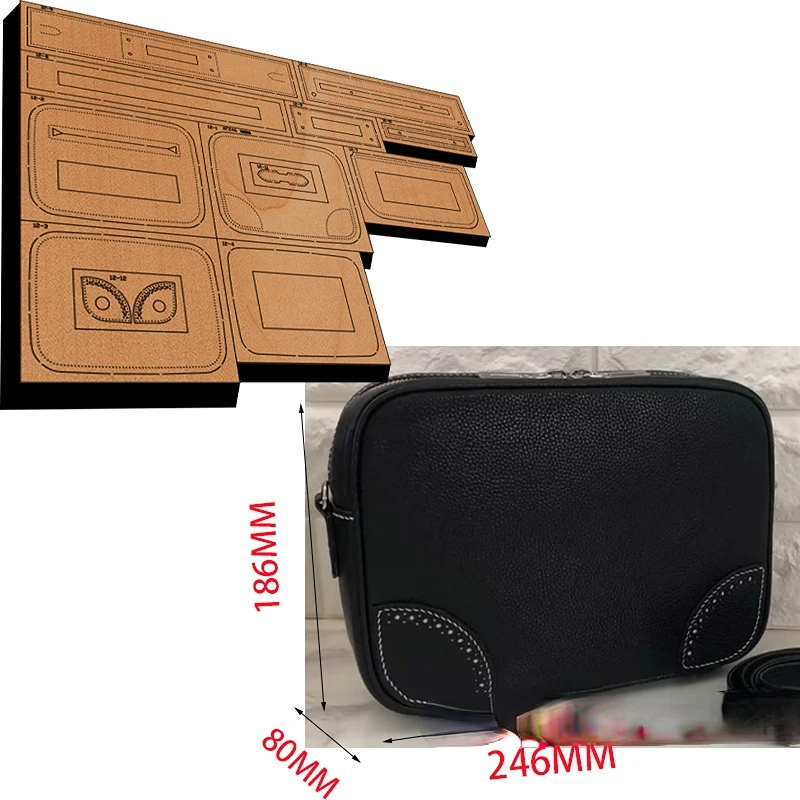

New Japan Steel Blade Wooden Die Long Style Handbag Wallet Leather Craft Punch Hand Tool Cut Knife Mould costura couro