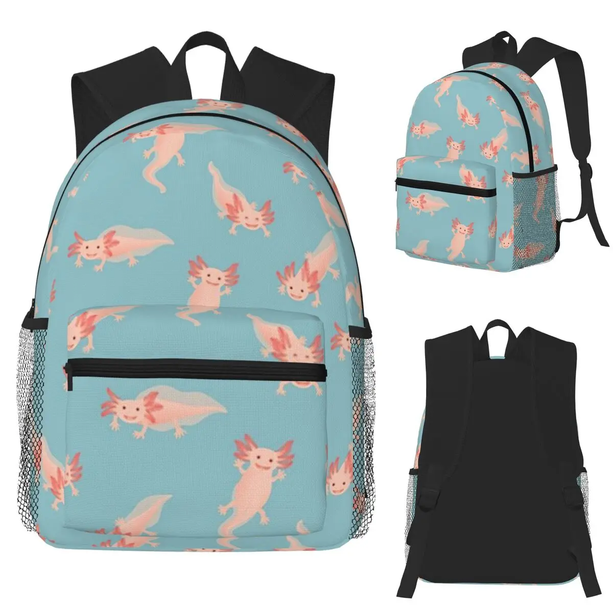 

Axolotl Student Backpack School Bag Hiking Travel Daypack for Men Women Fashion Bookbag Shoulder Bags