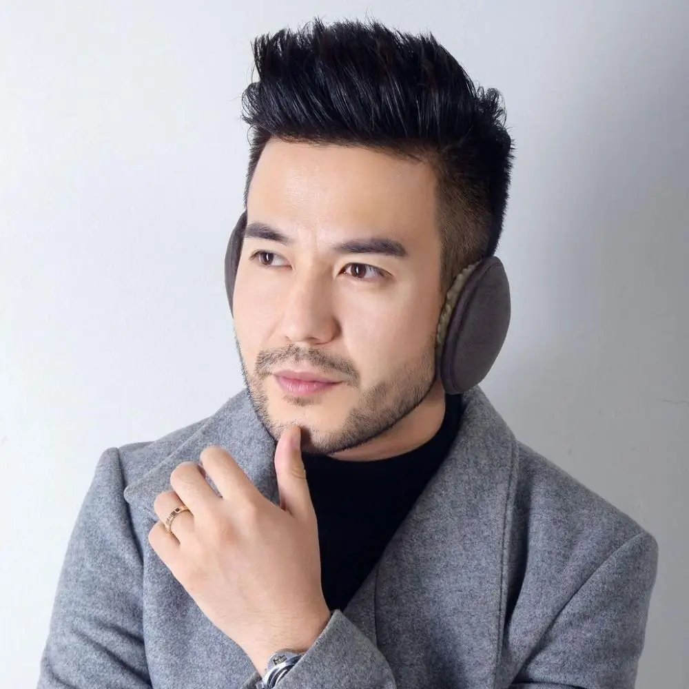 Antivento pieghevole in pile unisex semplice dietro la testa uomo paraorecchie femminile paraorecchie copriorecchie spessi