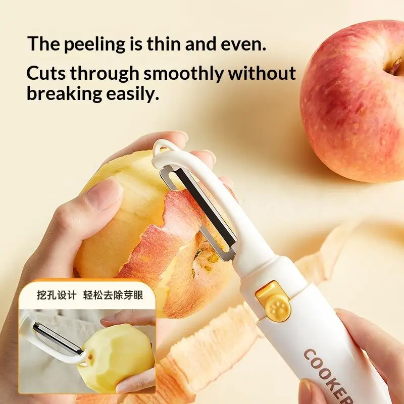 Multifunctional Two In One Peeler Stainless Steel Fruit Peeler Kitchen Knife Double Ended Melon Peeler Kitchen Cooking Tool