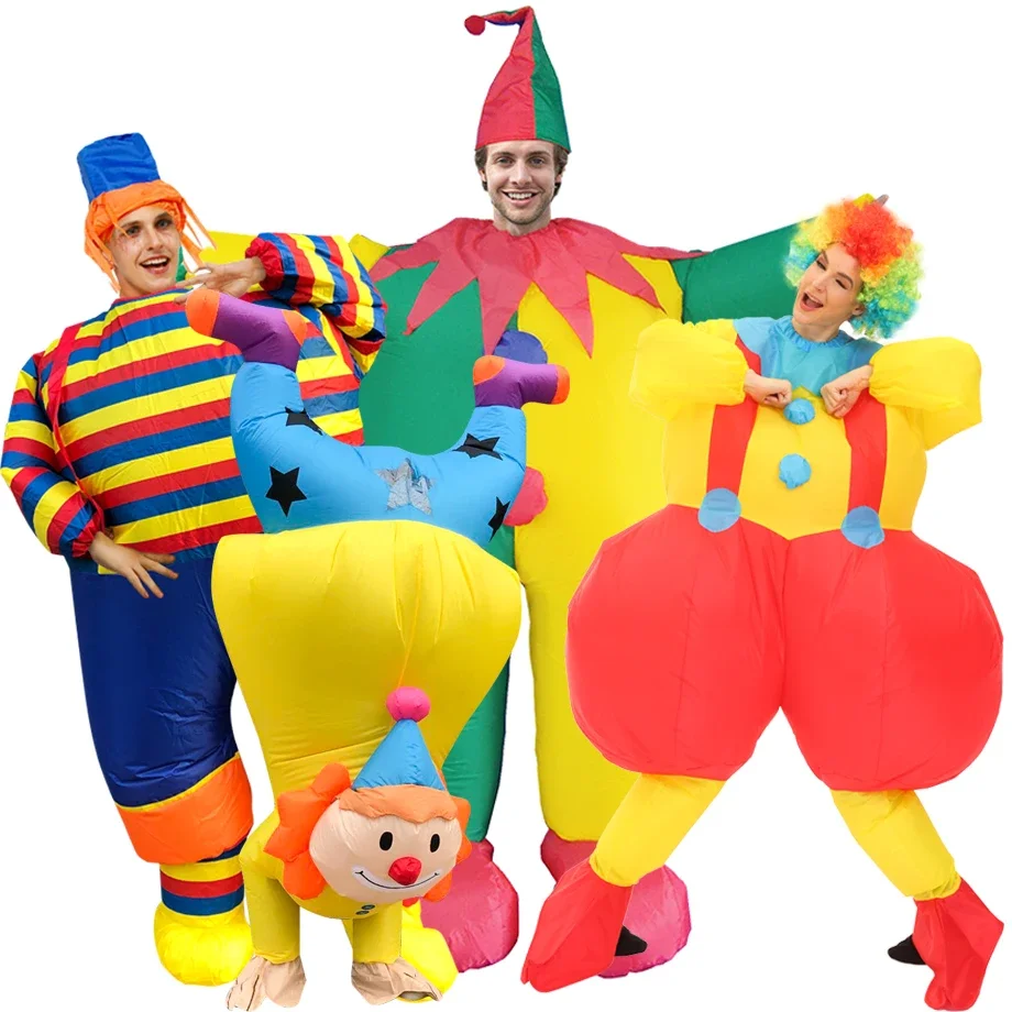 Funny Inflatable Circus Clown Costume Halloween Annual Party Wedding Carnival Party Adult Role Playing Costume Props