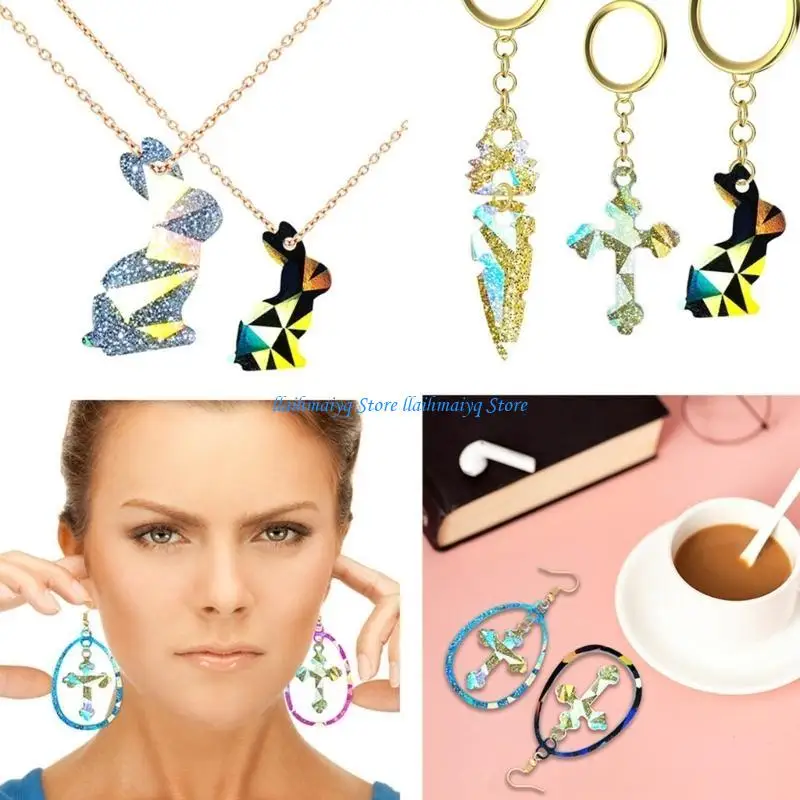 

573B Pendant Mold Easter Themed Unique Jewelry Pendant Mould for DIY Pendant Making