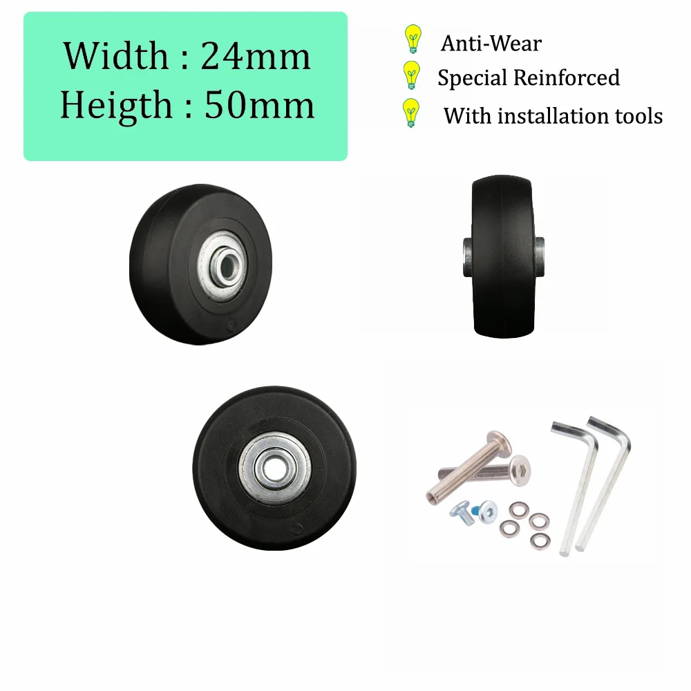 Luggage Wheel Part Replacement Airplane Wheels Wheel Rims Wheel Blades Trolley Case Universal Wheel Repair Suitcase Wheel Pulley