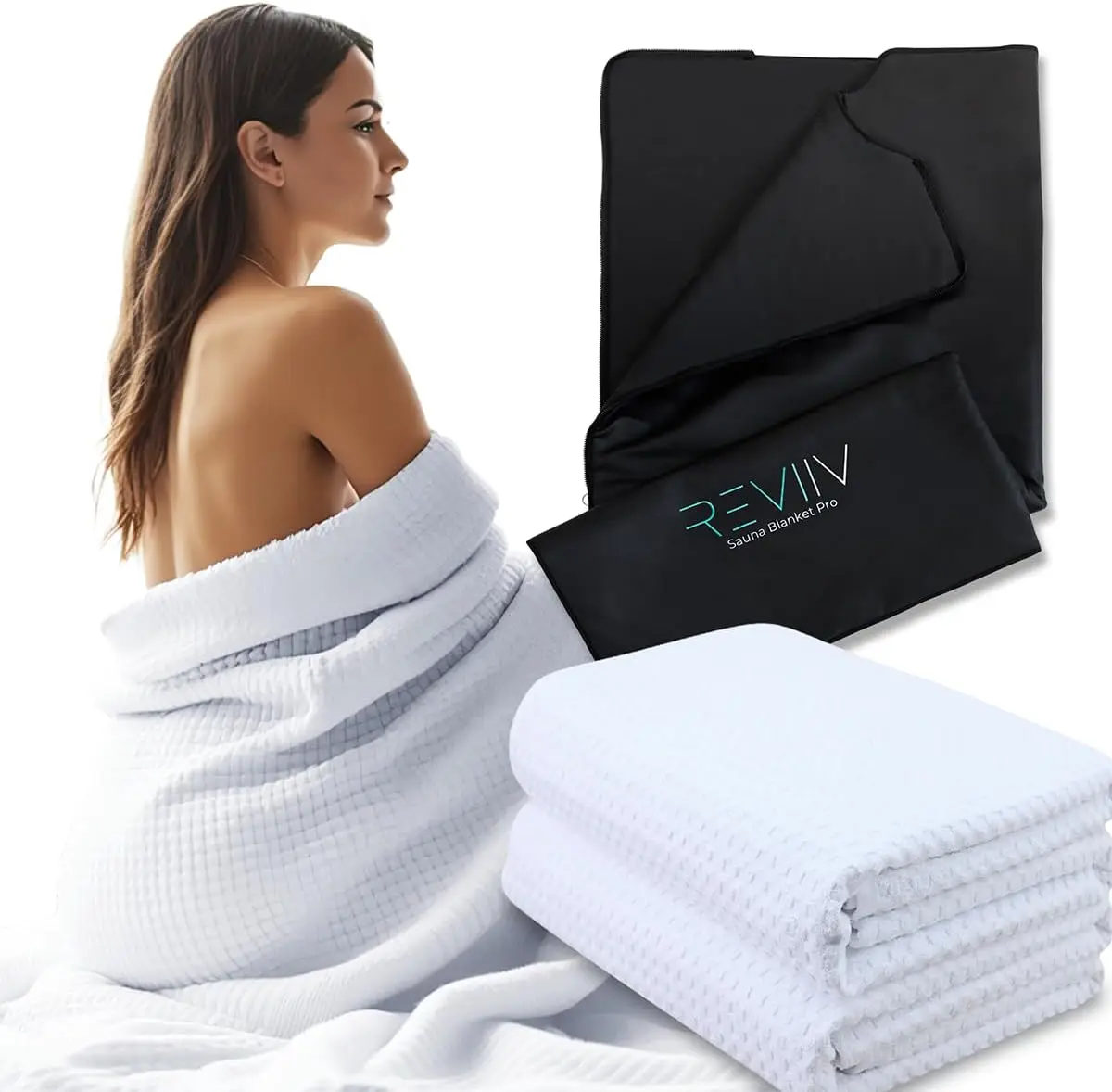 

2-Pack Soft Cotton Waffle Sauna Towel, 70"x30" - Absorbent & Lightweight for Home Sauna Sessions