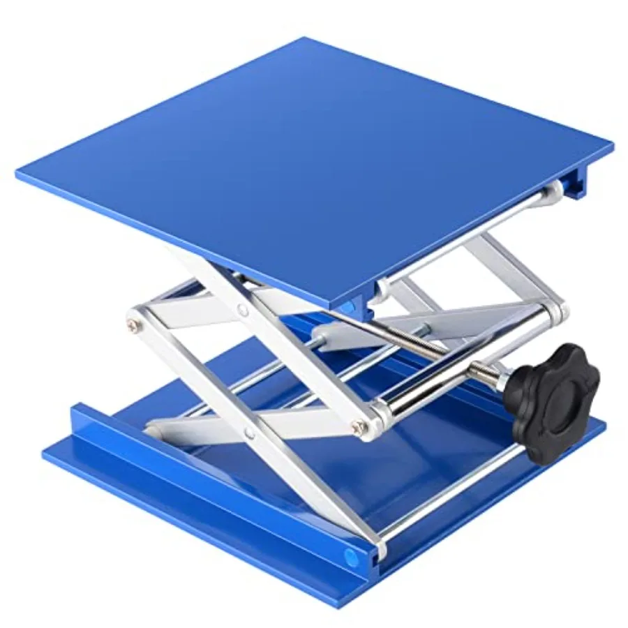 

Lab Jack Anodized Aluminum Laboratory Support Jack Lift Table Top Deck Jack Scissor Stand Platform with 15 KG Support Weight 2.
