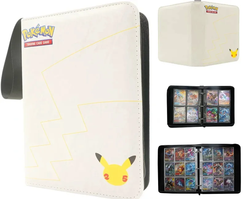 ポケモン-ptcg-カードバインダー防水-pu-レザージッパーアルバム-9-ポケット-50-ページ-900-スロットトレーディングカードコレクターアニメファンのための