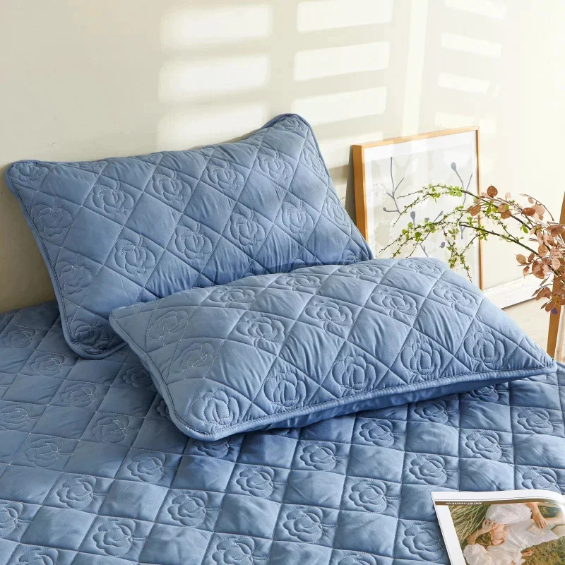 2pcs/pack Quilted Pillowcase Skin-friendly Polyester Envelope Pillow Case Soft Jacquard Home Sleeping Pillow Cover 48x74cm