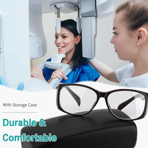 Imagen 2 del producto Gafas de plomo de protección radiológica contra radiación, gafas de 0,5/0,75mmpb con protección lateral, rayos X Gamma Ray Plomados para Rayos X