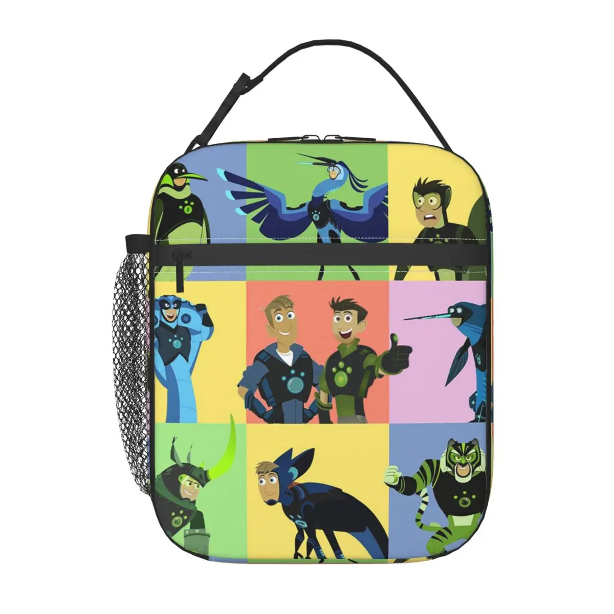 Wild Kratts Creature Powers Insulated Lunch Bag for Women Children Leakproof Food Boxes Thermal Lunch Box Tote
