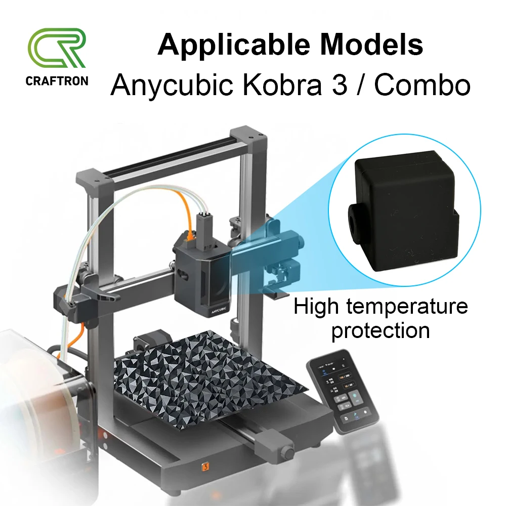 3/5/10 sztuk dla ANYCUBIC Kobra 3/3 Combo Hot End Silikonowa skarpeta Czarna osłona Głowica drukarki Części drukarki 3D do bloku grzewczego