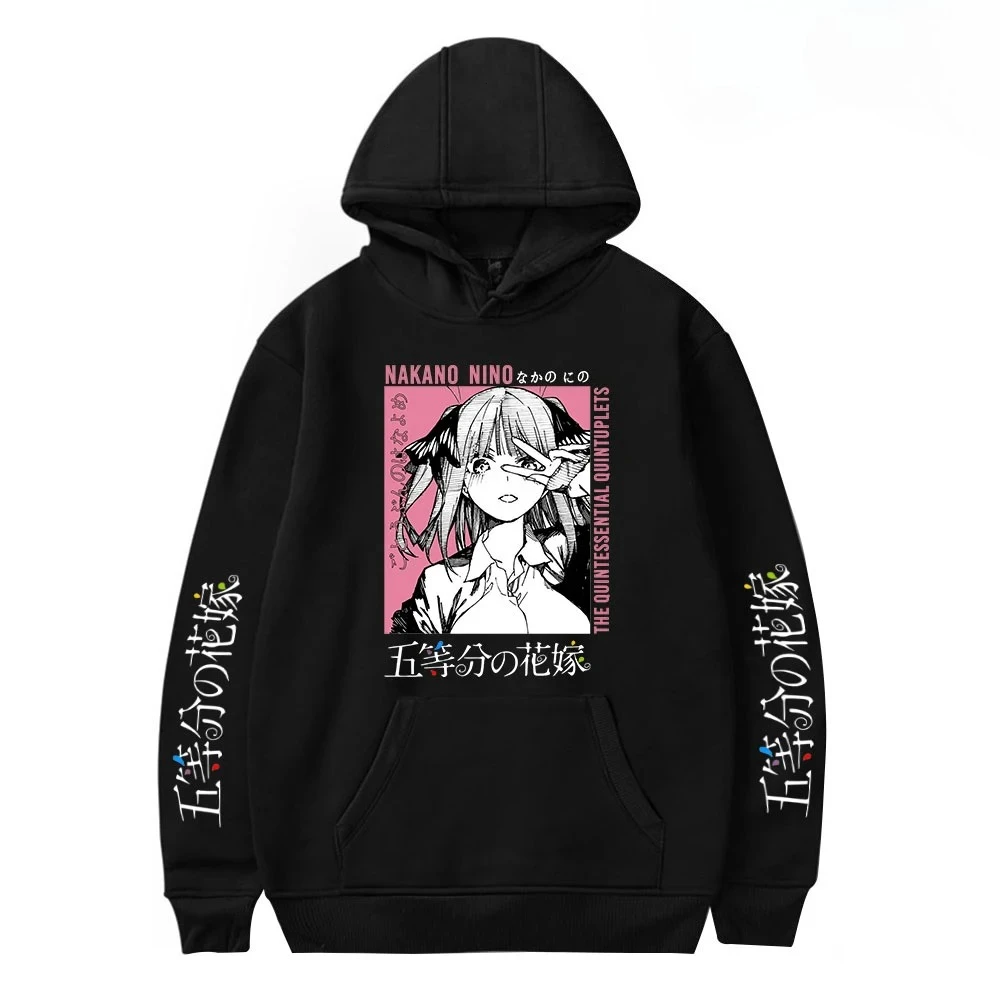 Image of Die Quintessenz der Quintuplets Ichika Nino Miku Yotsuba Itsuki Anime-Print Herren Damen Hoodie Manga Sweatshirt Harajuku Sweatshirt