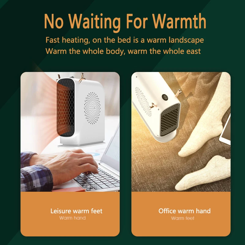 Aquecedor de ar elétrico portátil para a sala, mini radiador do ventilador, fogão quente do aquecimento do quarto, inverno, 220V