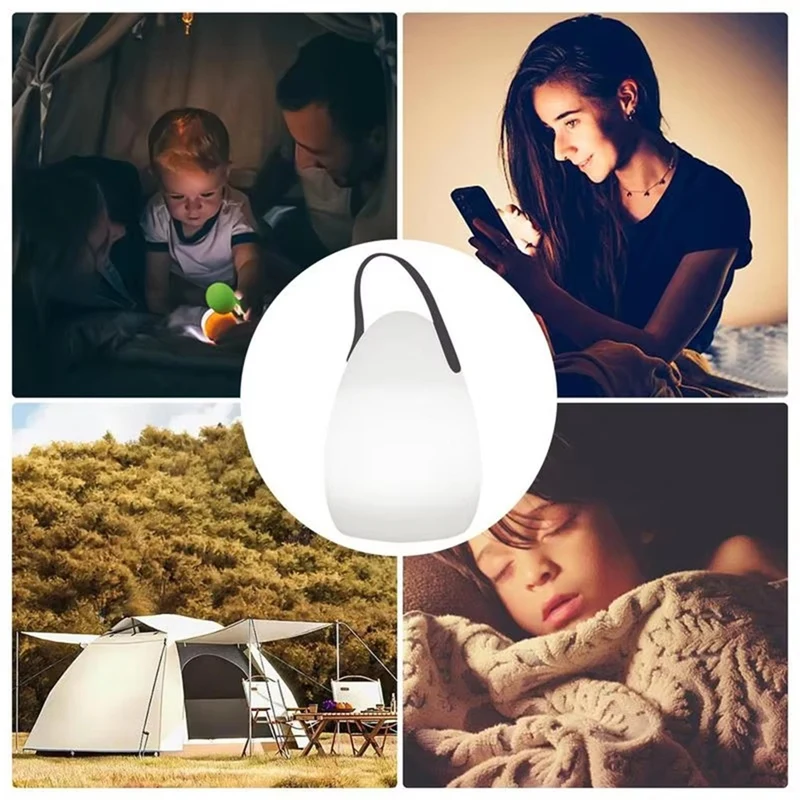 

Hot Smart RGB LED Table Lamp, Remote Control, Waterproof, USB Charging, Portable For Outdoor Camping & Decoration