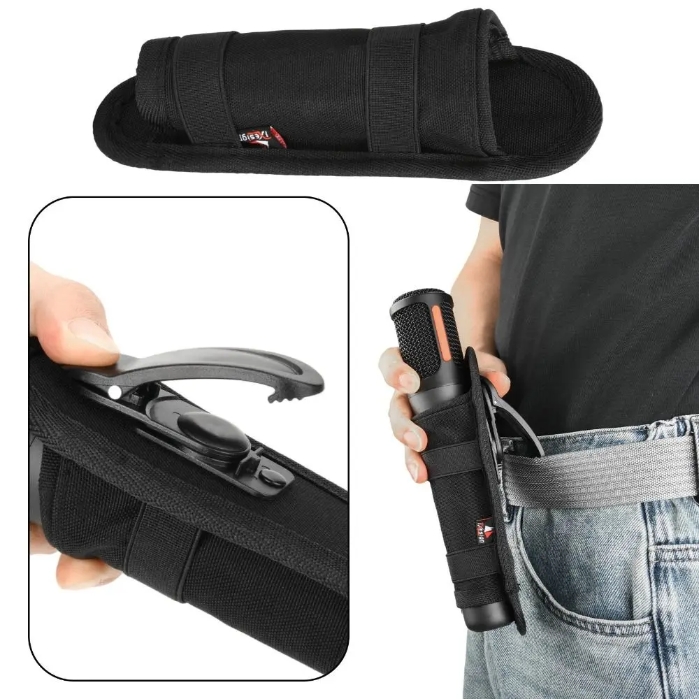 

Nylon Waist Carrying Mic Pouch with Clip Quick Release Microphone Belt Holder Adjustable Stable Microphone Waist Bag