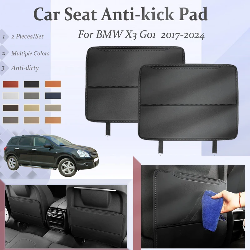 

Car Seat Back Cover For Nissan Qashqai J10 2006-2013 Leather Rug Storage Pockets Bag Kid Protector Pad Auto Interior Accessories