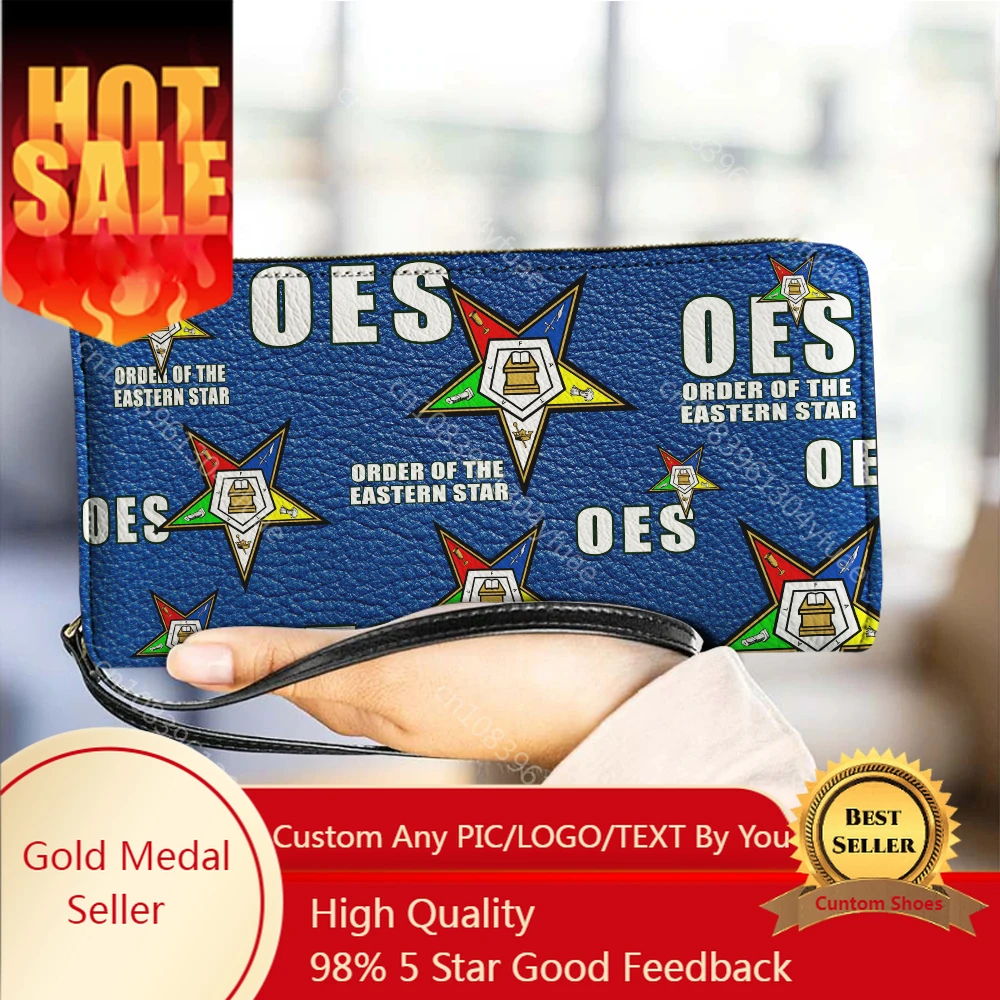 OES Sistars Order Of Eastern Design Wallet for Women Elegant Zipper Card Holder Party Business Wallets Female Hand Strap Purse