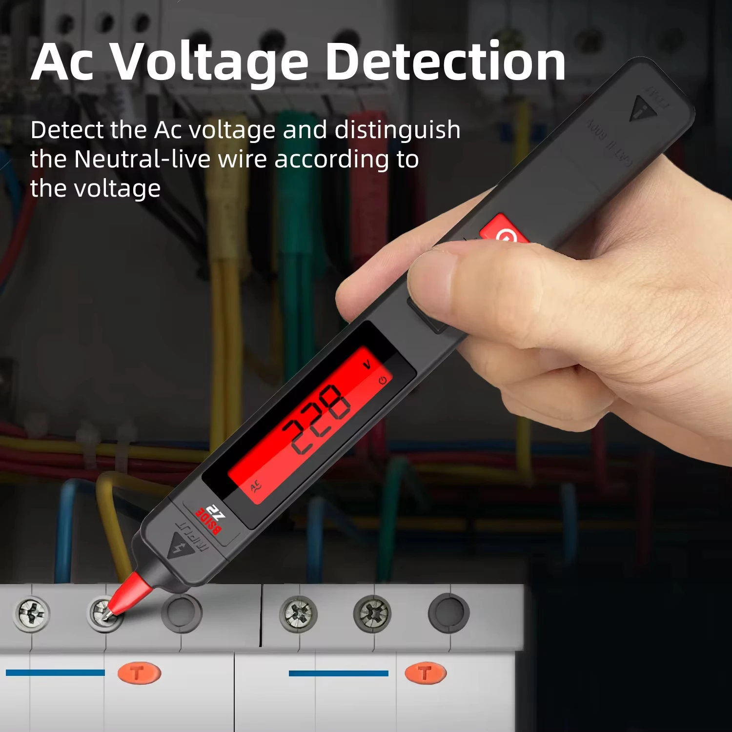 AC Voltage Tester Leakage Detector Creepage  Pen Non-contact Circuit Continuity 0~300V With Backlight Lighting