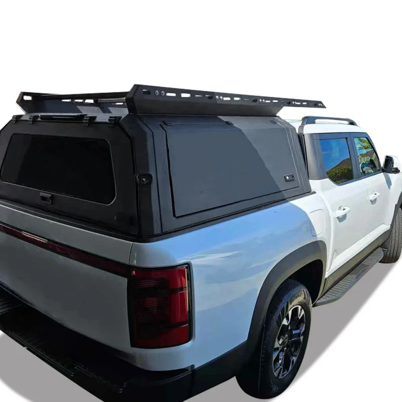Hot Selling Heavy Duty Aluminum Steel Hardshell Bed Cover with Roof Rack Weatherproof Overland Exterior Tuning for Shark 6