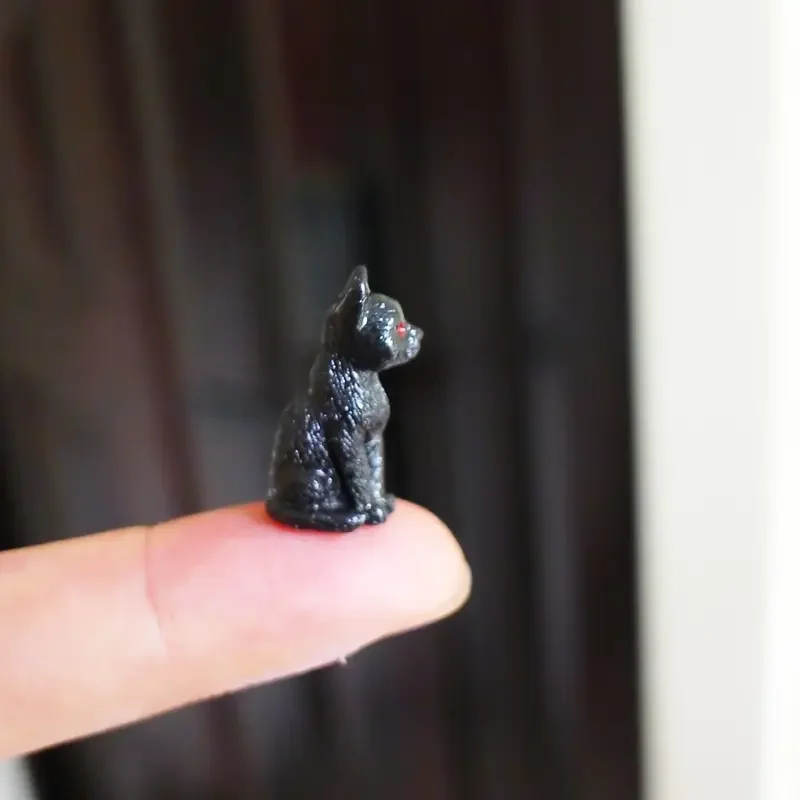 5/10PCS Resin Halloween Black Cat Figurine Ornaments for DIY Craft Projects Home Decoration Supplies