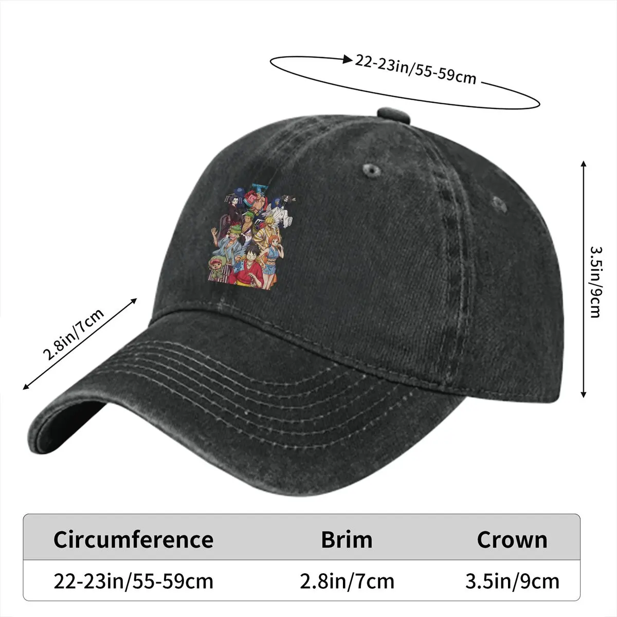 Straw Hat Crew Casquette Peaked Cap One-Pieces Anime Sun Shade Cotton Hats For Men Women