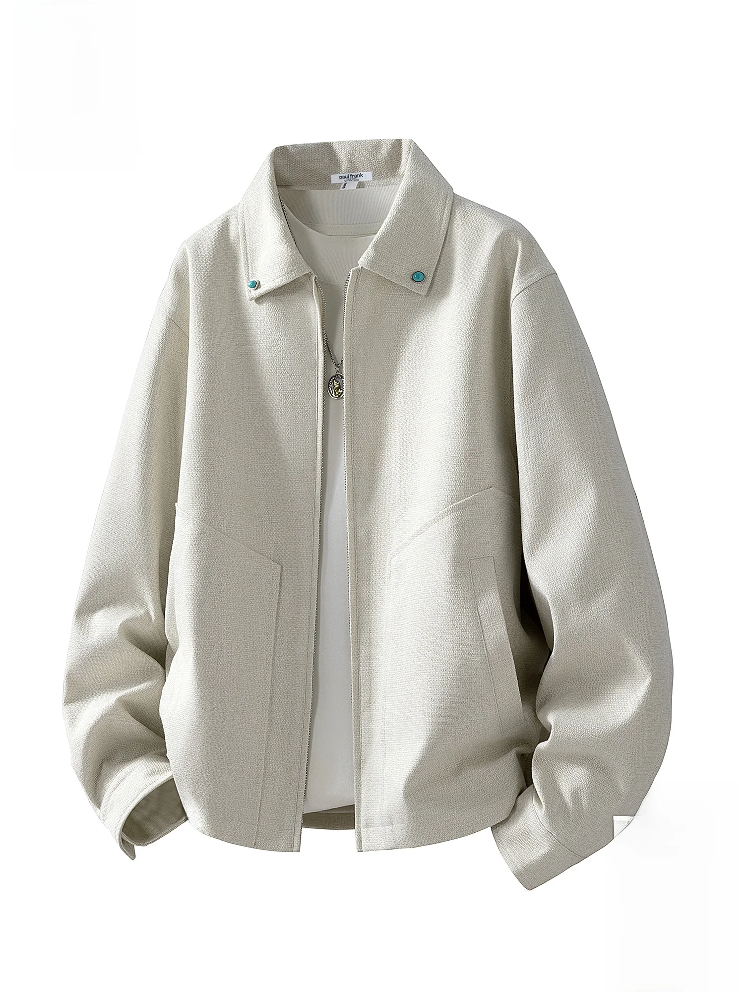 

Куртка Paul Frank M Leisure с воротником, свободного кроя, на молнии, ветрозащитная, весенняя, новая, с принтом далматинца, повседневная верхняя одежда