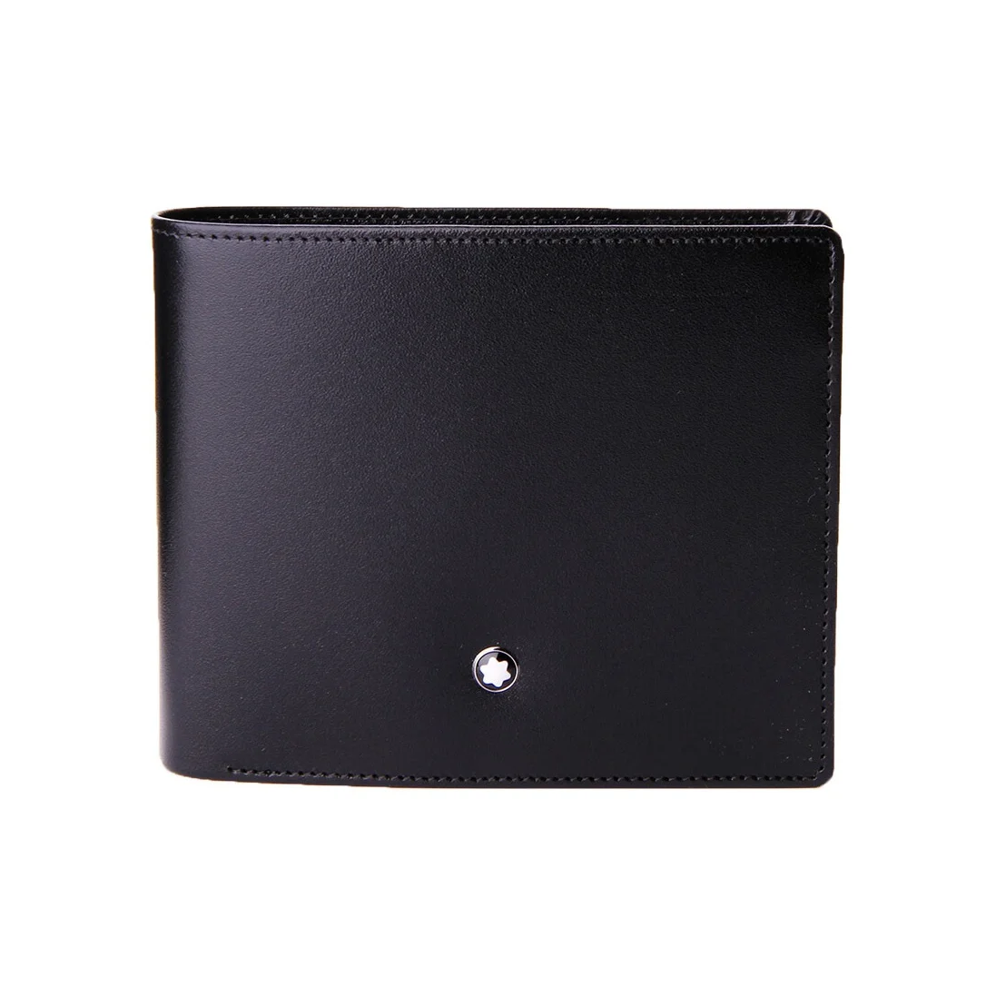 MONTBLANC Meisterstuck Cartera de Cuero de Vaca para Tarjetas, Regular, para Hombre, Negra 16354