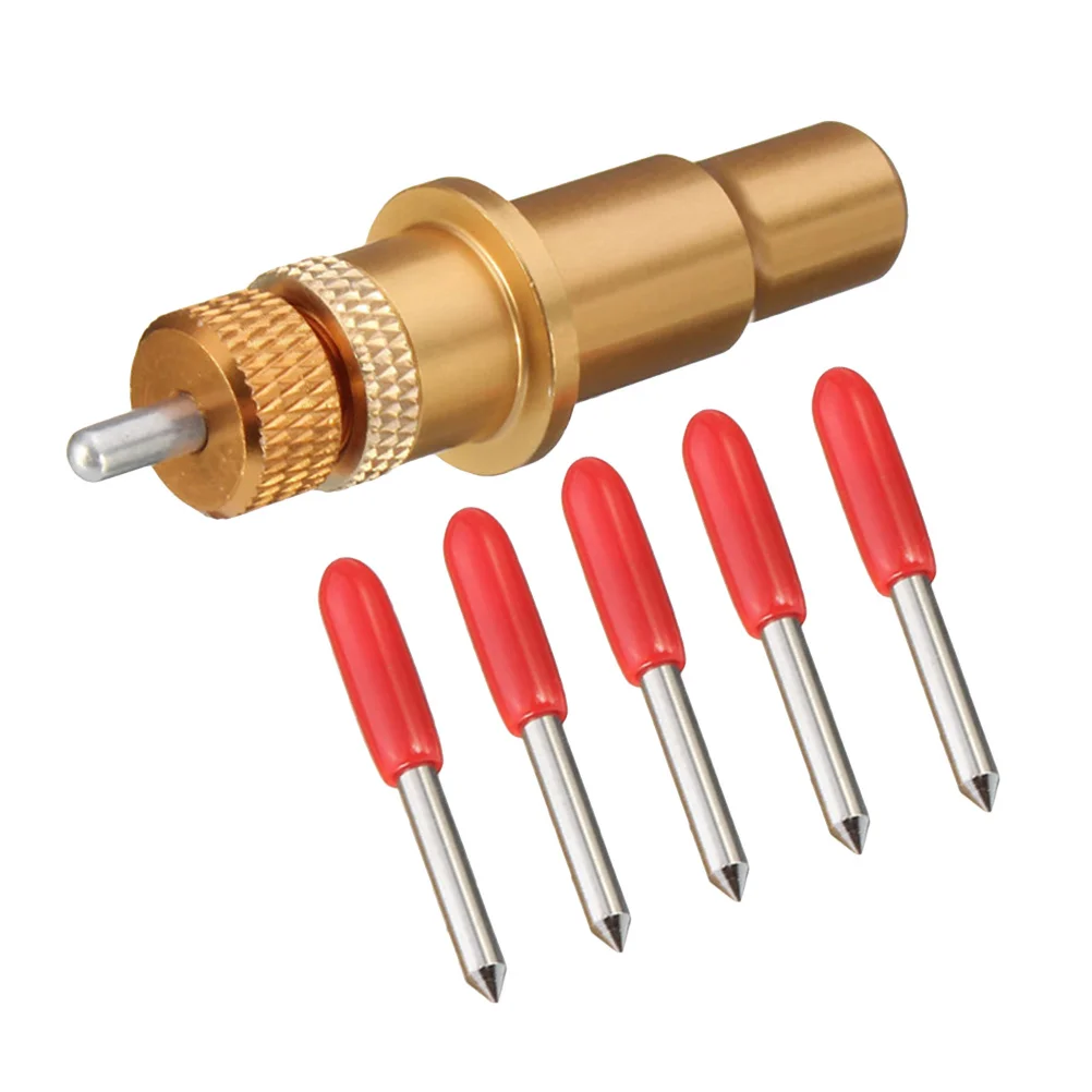 

6pcs 45 Degree Blade Holder For Plotter Vinyl Cutter Carbide Tip Cutting Blade Lightweight Long Life Span Mdf Wood Pvc