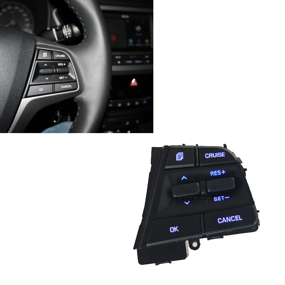 

Right Side Cruise Control Steering Wheel Buttons With Backlight For Hyundai Accent 1.6L 2019 2020 2021 2022