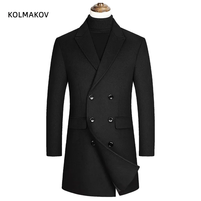 

2023 winter high quality wool trench coat men,men's woolen jackets,double breasted fashion Double-sided wool coat.size M-4XL