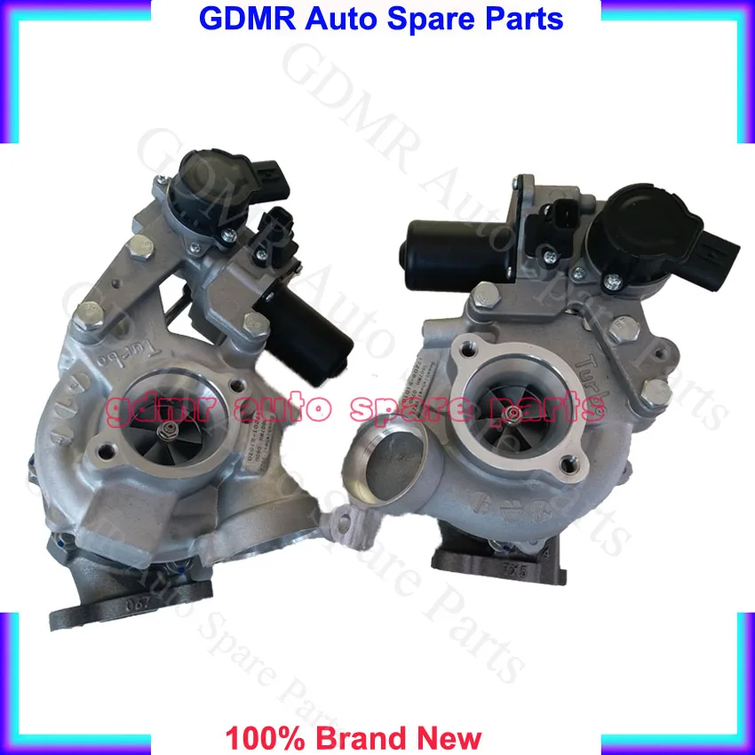 2pcs RHV4 VB22 17201-51020 VB23 17208-51010 turbocharger for TOYOTA Land Cruiser 200 series D-40 508F VDJ76 VDJ78 VDJ79 1VD-FTV