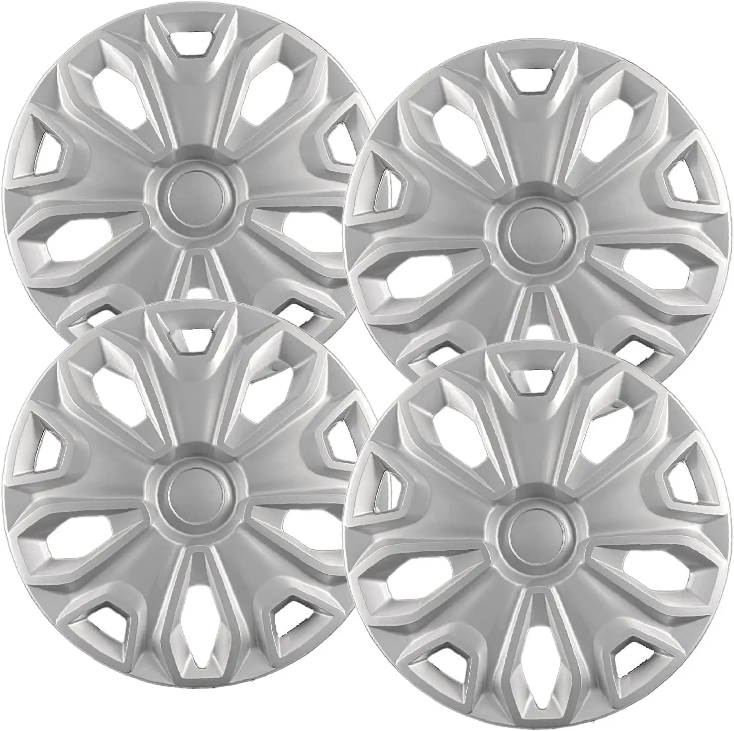 

Premium Quality 16 Inch Silver Hubcaps for Ford Transit Van 2015-2023, Heavy Duty Clip Set of 4