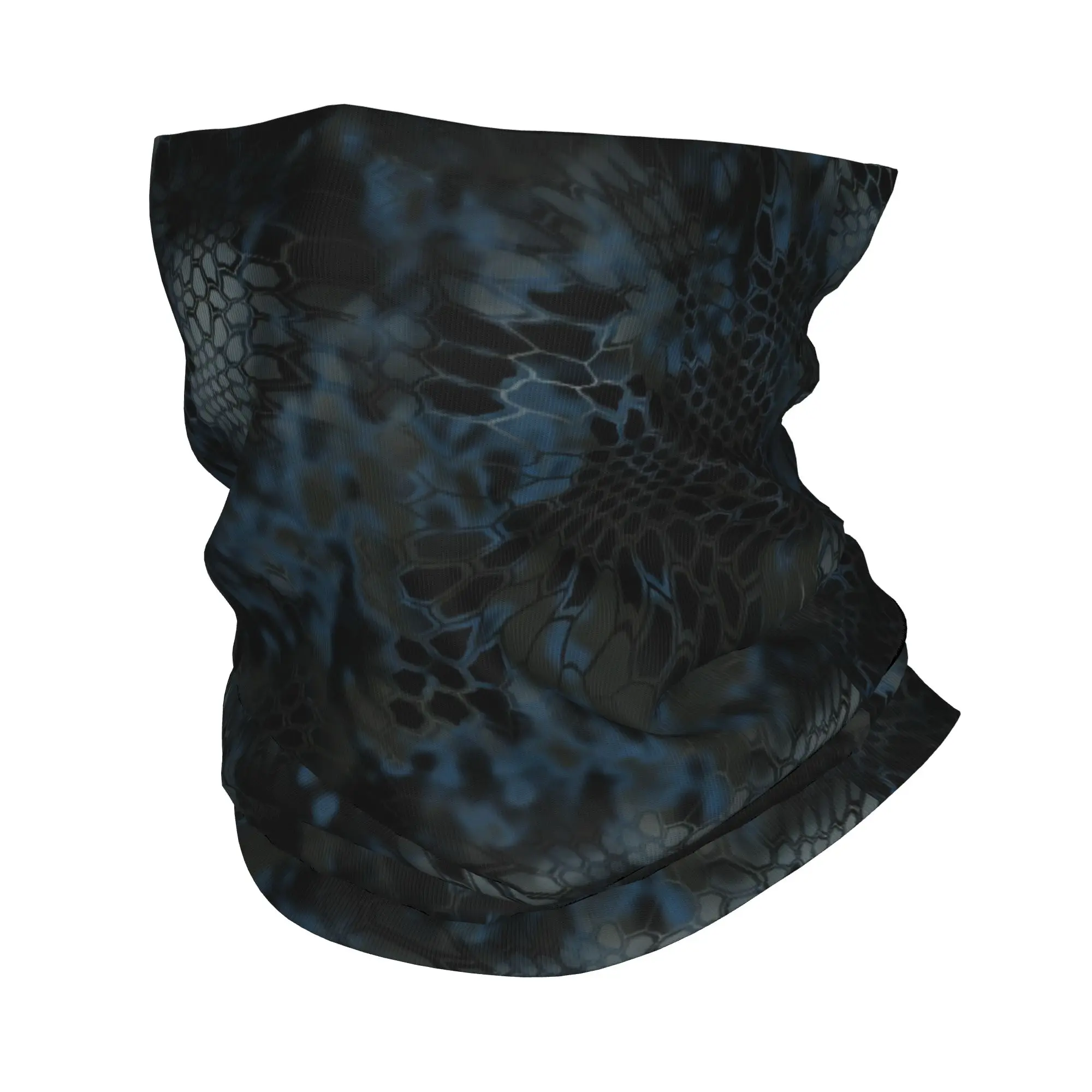 Custom Snake Themed Camouflage Design Neck Gaiter Women Men UV Face Shield Winter Fabric  Bandana Scarf for Cycling