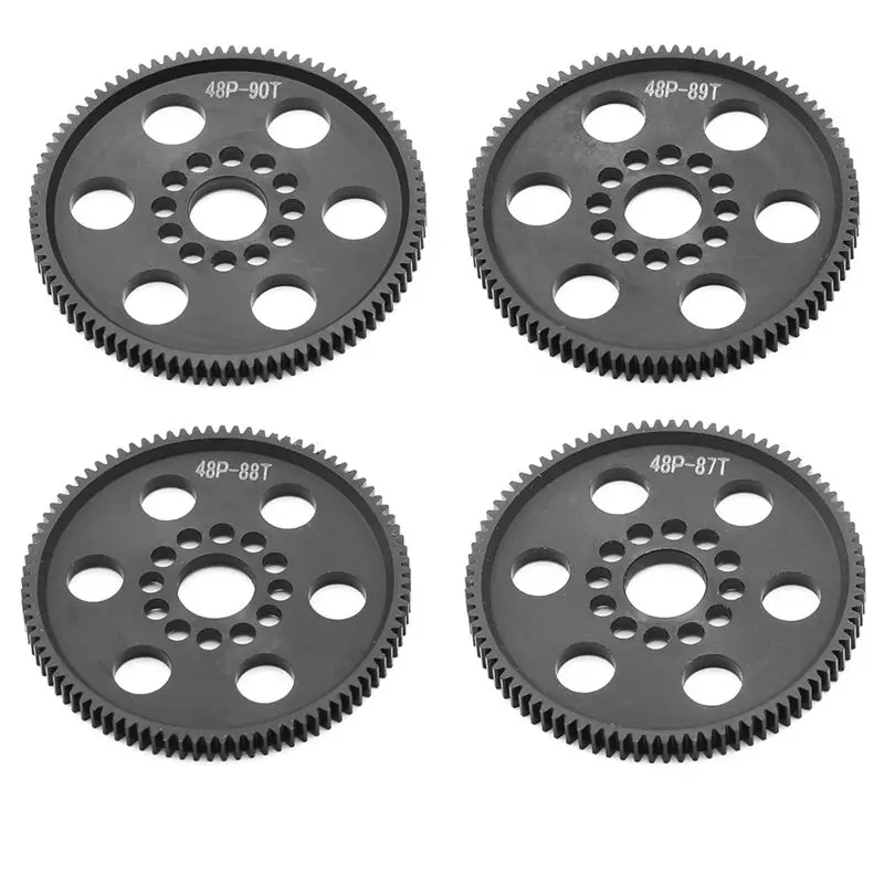 ABRN-4PCS 48P Spur Gear Main Gear 87T+88T+89T+90T Universal For 3Racing Sakura S XI XIS CS D4 D5 1/10 RC Car Upgrade Parts