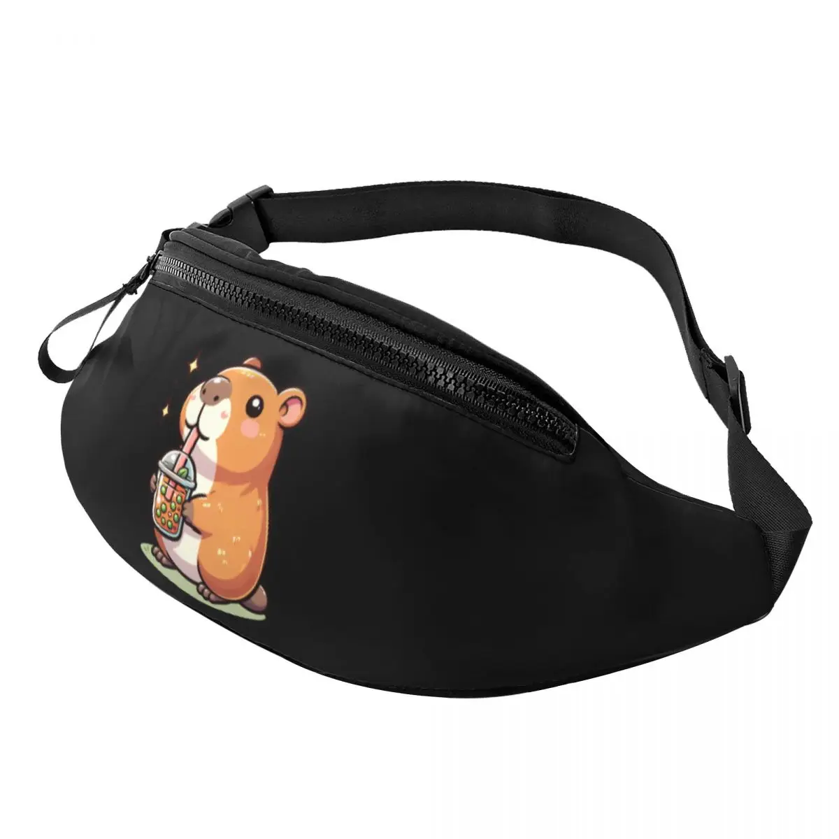

Custom Cool Cute Capybara Fanny Pack Women Men Crossbody Waist Bag for Travel Cycling Phone Money Pouch