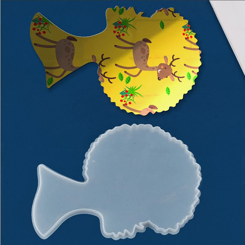 African Women Mold DIY Epoxy Silicone Moulds Afro Head Portrait Coaster Desktop Table Set Furniture Decoration Crafts
